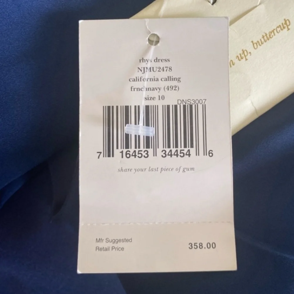 Kate Spade Rhys California Calling French Navy Blue Sleeveless Dress Size 10 NWT